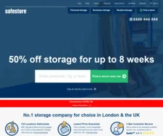 Safestore.co.uk(Safestore Self Storage Company) Screenshot