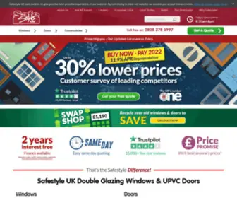 Safestyle.com(Safestyle UK Double Glazing Windows & UPVC Doors) Screenshot