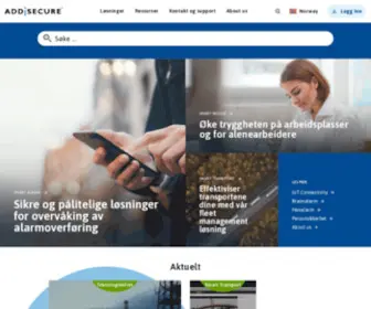 Safetel.no(Vi sikrer data og kritisk kommunikasjon i en oppkoblet verdenThis is AddSecure) Screenshot