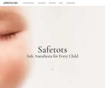Safetots.org(Safe Anesthesia for Every Child) Screenshot
