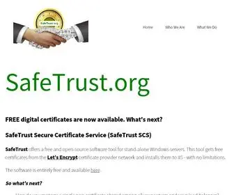 Safetrust.org(SafeTrust) Screenshot