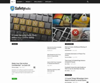 Safetyholic.com(Internet Security & Privacy Online) Screenshot