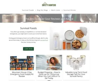 Safetyhunters.com(The Best Survival Food Reviews and Advice) Screenshot