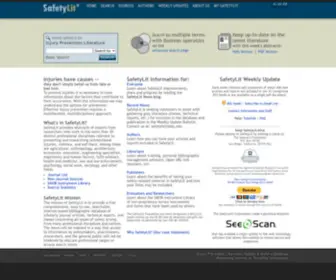 Safetylit.org(Injury Research and Prevention Literature Update) Screenshot