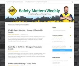 Safetymattersweekly.com(Weekly Safety Tips and Meeting Articles) Screenshot