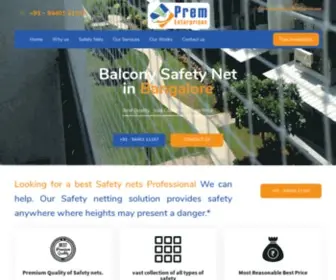 Safetynetsforbalcony.com(Prem Enterprises) Screenshot