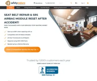 Safetyrestore.com(Seat Belt Repair & Airbag Reset) Screenshot