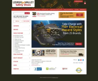 Safetyshoes.com(Lehigh Valley Safety Shoes) Screenshot
