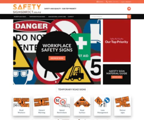 Safetysignsdirect.co.nz(Highway Road) Screenshot