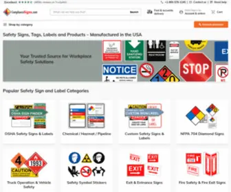 Safetyslogans.com(Safety Signs and Labels) Screenshot