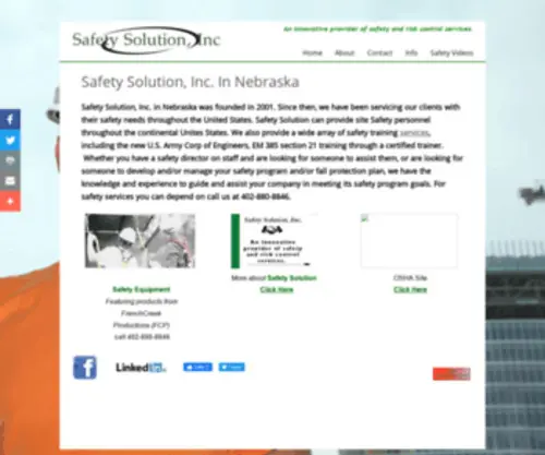 Safetysolutiononline.com(Safety Solution) Screenshot