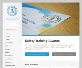 Safetytrainingawards.co.uk(Awarding Organisation of The Swimming Teachers) Screenshot