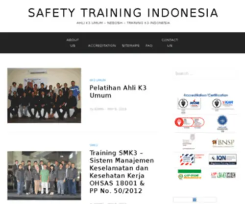 Safetytrainingindonesia.com(Safety Training Indonesia) Screenshot