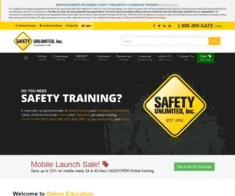 Safetyunlimited.com(OSHA Compliant Safety Training & Consulting) Screenshot