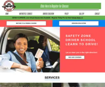 Safetyzoneriding.com(Safety Zone Motorcycle & Driving School) Screenshot