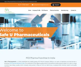 Safeupharma.co.in(Pharmaceutical Company) Screenshot