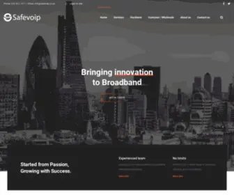 Safevoip.co.uk(Bringing Innovation to Telecoms) Screenshot