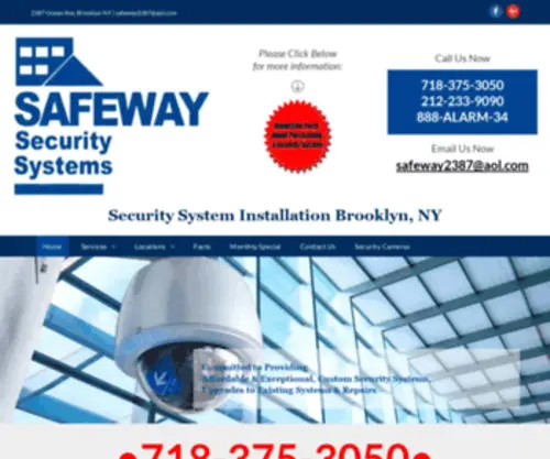 Safewaysecuritysystems.com(Security Camera Systems in NY) Screenshot