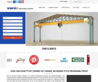 Safexcranes.com(EOT Cranes Manufacturer) Screenshot