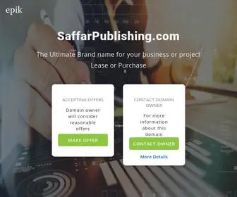 Saffarpublishing.com(Make an Offer if you want to buy this domain. Your purchase) Screenshot