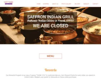 Saffronpowell.com(Saffron Indian Grill) Screenshot