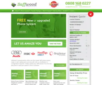 Saffwood.co.uk(A UK Based Hosted Phone System Provider) Screenshot