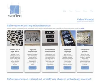 Safirewaterjet.co.uk(Safire Waterjet cutting specialists in Southampton) Screenshot