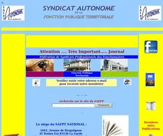 Safpt.org(SYNDICAT AUTONOME DE LA FONCTION PUBLIQUE TERRITORIALE) Screenshot