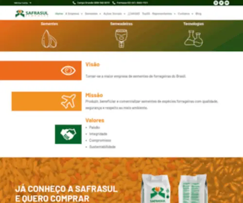 Safrasulsementes.com.br(Safrasul Sementes) Screenshot