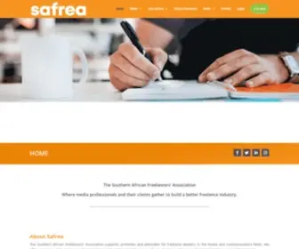 Safrea.co.za(Southern African Freelancers' Association) Screenshot