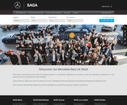 Saga-Piret.be(Retrouvez sur ce site toutes les Mercedes de Stock RCM) Screenshot