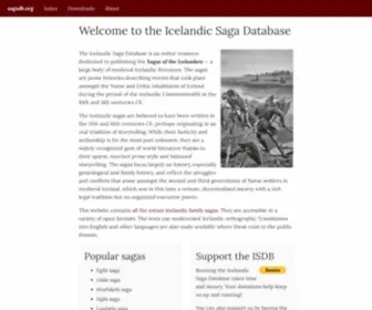 Sagadb.org(Icelandic Saga Database) Screenshot