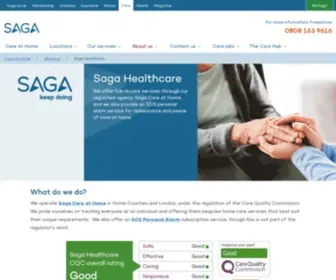 Sagahomecare.co.uk(Care) Screenshot