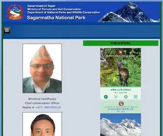 Sagarmathanationalpark.gov.np(Sagarmatha National Park) Screenshot