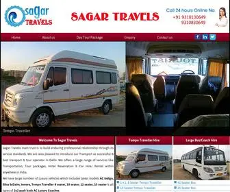 Sagartravels.net(Tempo Traveller Hire In Delhi) Screenshot