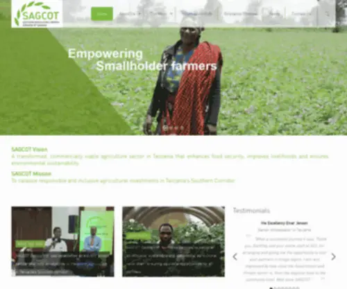 Sagcot.co.tz(Southern Agricultural Growth Corridor of Tanzania) Screenshot