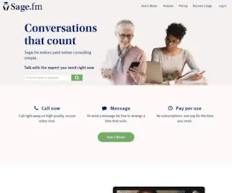 Sage.fm(Online video conversations for expert advice) Screenshot