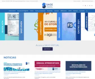 Sage.org.ar(Sociedad Argentina de Gastroenterologí­a) Screenshot