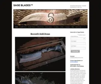 Sageblades.com(HANDCRAFTED KNIVES) Screenshot
