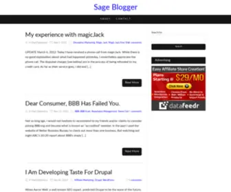 Sageblogger.com(Making Living Online) Screenshot
