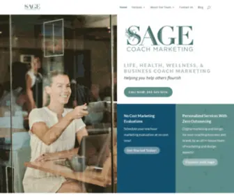 Sagecoachmarketing.com(Digital Marketing for Coaches) Screenshot