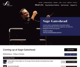 Sagegateshead.com(Sage Gateshead) Screenshot