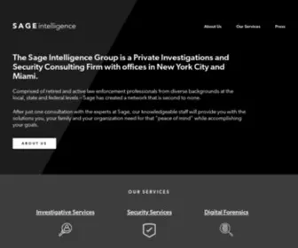 Sageintelligencegroup.com(SAGE intelligence) Screenshot