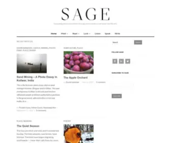 Sagemagazine.org(Expanding environmentalism through provocative conversation and the arts) Screenshot