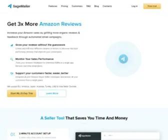 Sagemailer.com(Amazon Feedback & Review Software) Screenshot