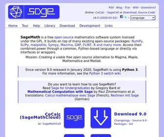 Sagemath.org(Open-Source Mathematical Software System) Screenshot