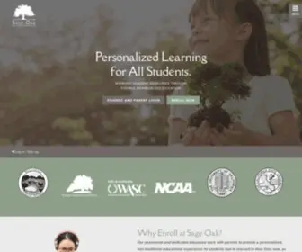 Sageoak.education(Best Accredited Personalized Learning Program Southern California) Screenshot