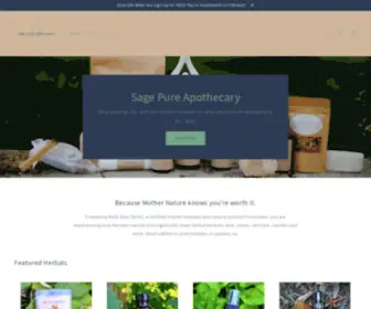 Sagepureapothecary.com(Sage Pure Apothecary) Screenshot