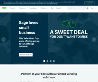 Sagesoftwareonline.com(Sage Accounting and Business Management Software) Screenshot