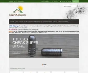 Sagesoutdoors.com(Gas Checks) Screenshot